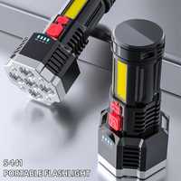 Akumulatorowa latarka LED o dużej mocy 5 Led