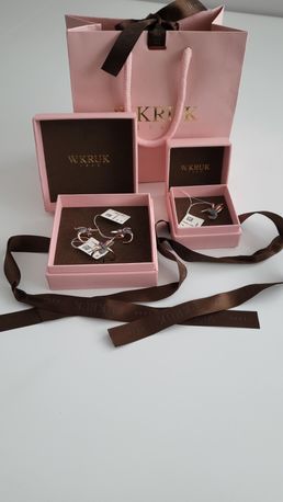 Kolczyki,pierścionek i zawieszka marki W.Kruk,kolibry,model preludium