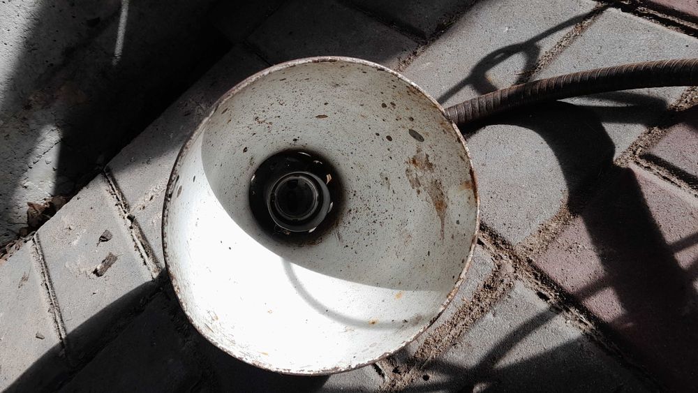 Lampa warsztatowa ciężka lata 60-70 PRL