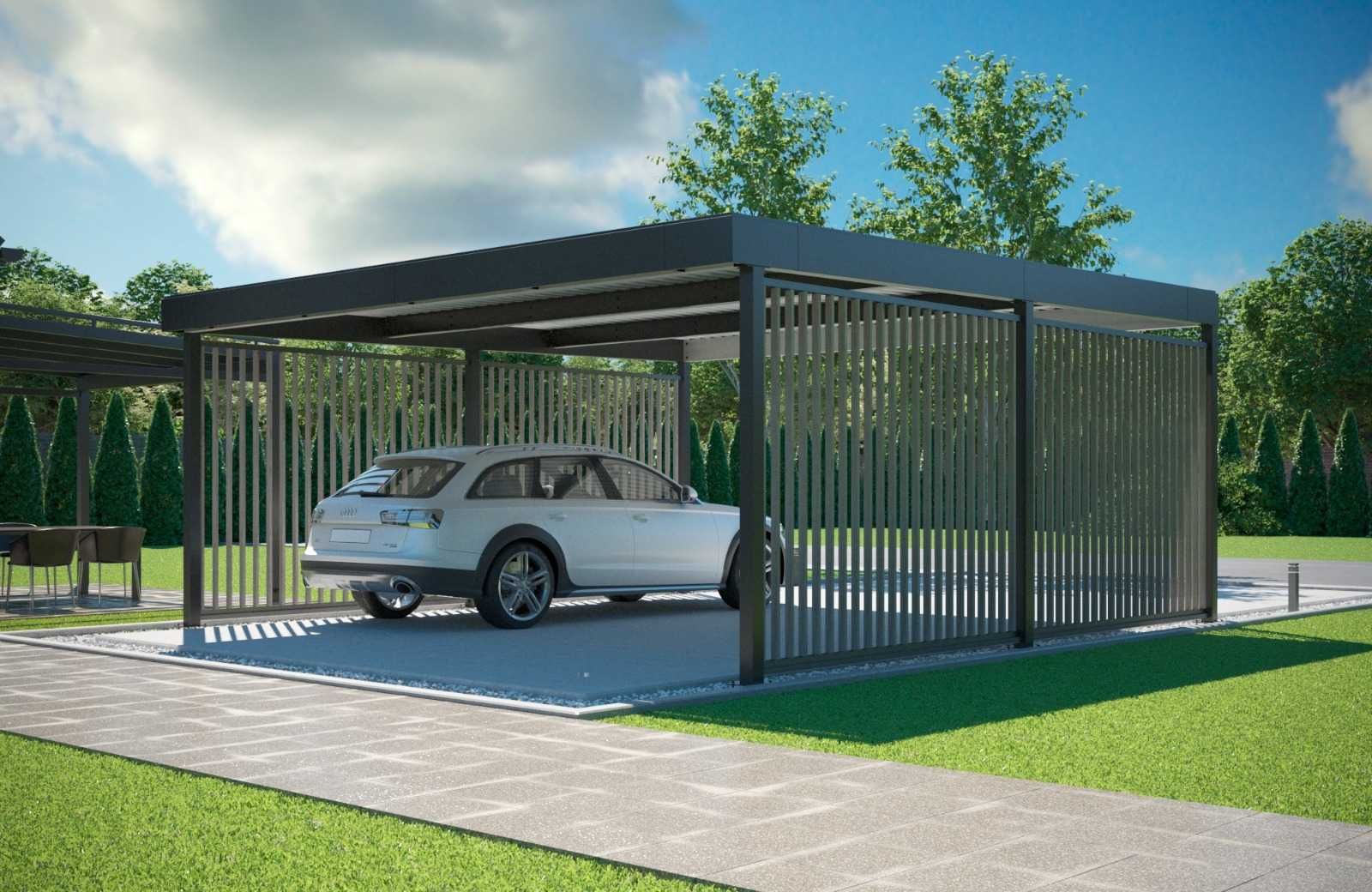 Carport 6x5,5, wiaty garażowe, wiata na samochód, wiata stalowa