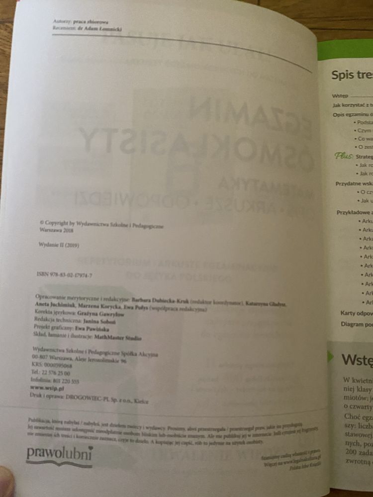 Matematyka egzamin ośmioklasistu