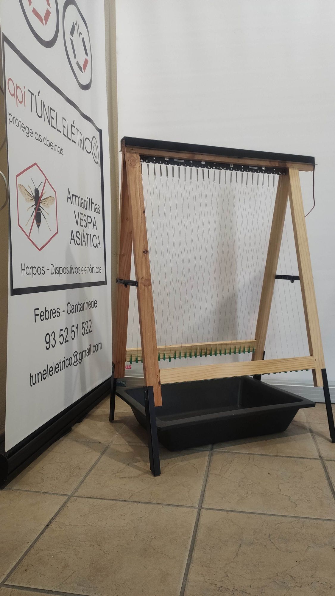 Harpa dupla - arpa eléctrica anti velutina vespa asiática