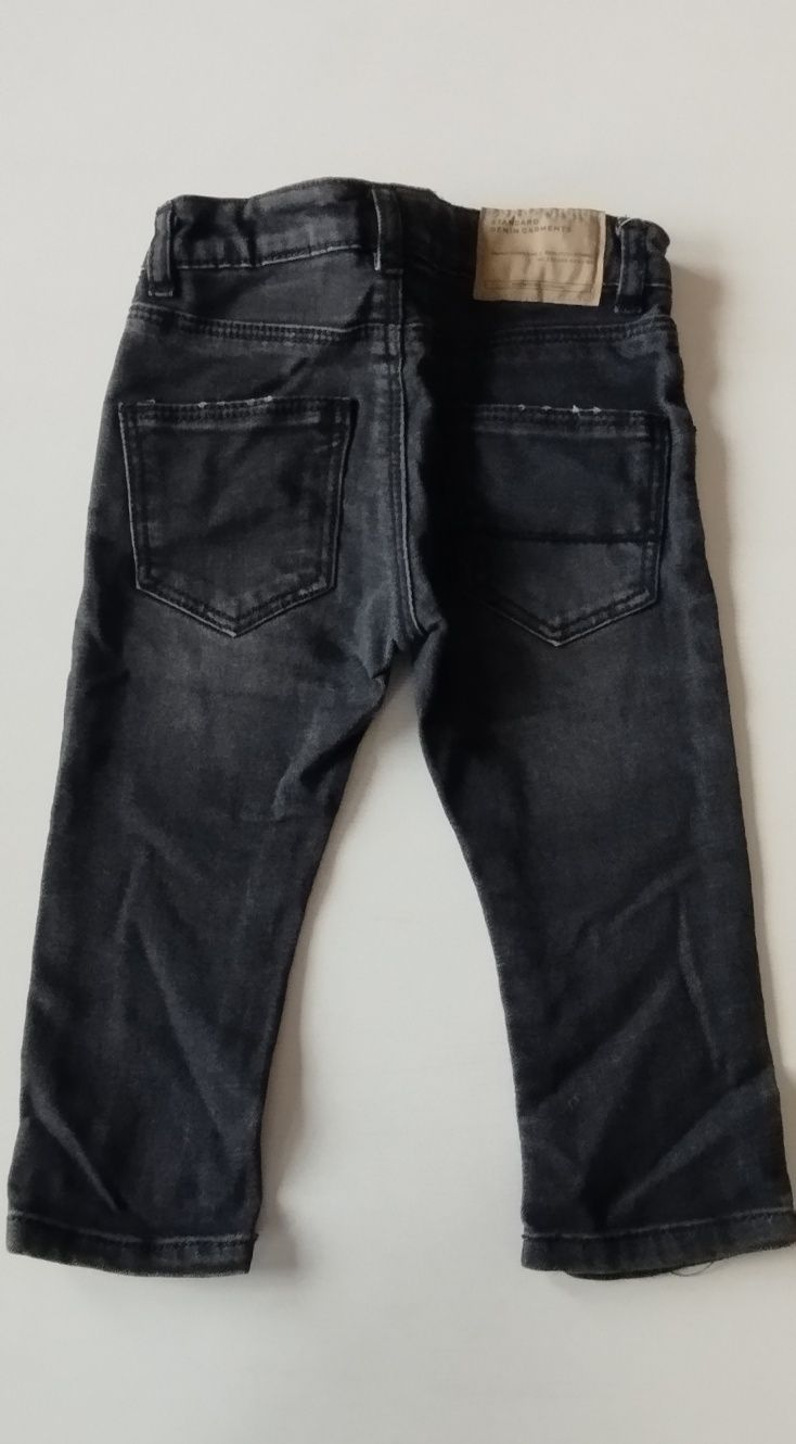 Czarne jeansy Zara 80cm