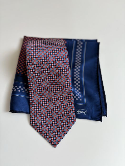 Краватка (галстук)+хустинка Brioni Оригінал