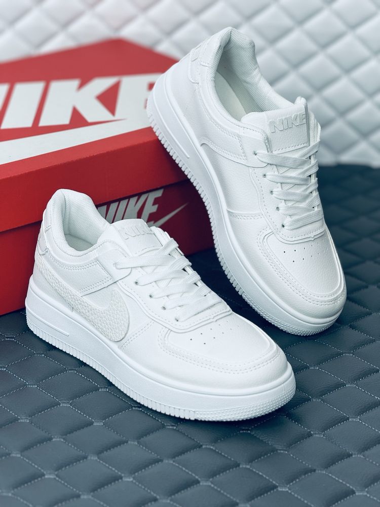 Кроссовки белые Nike air force all white унисекс кросовки Найк Форс