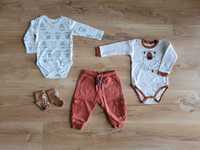 Zestaw 68 3-6 Cool Club spodnie 2x body niemowlęce bawełna