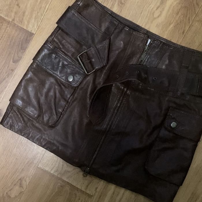 Юбка Кожанная Y2K | Гранж | Авангард | Панк | Cottagecore