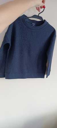 Granatowy sweterek sweter z błyszczącą nitką kiabi r.98-104.