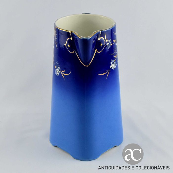 Jarro / Caneca Faiança pintada à mão, Sarreguemines (1868 a 1919)