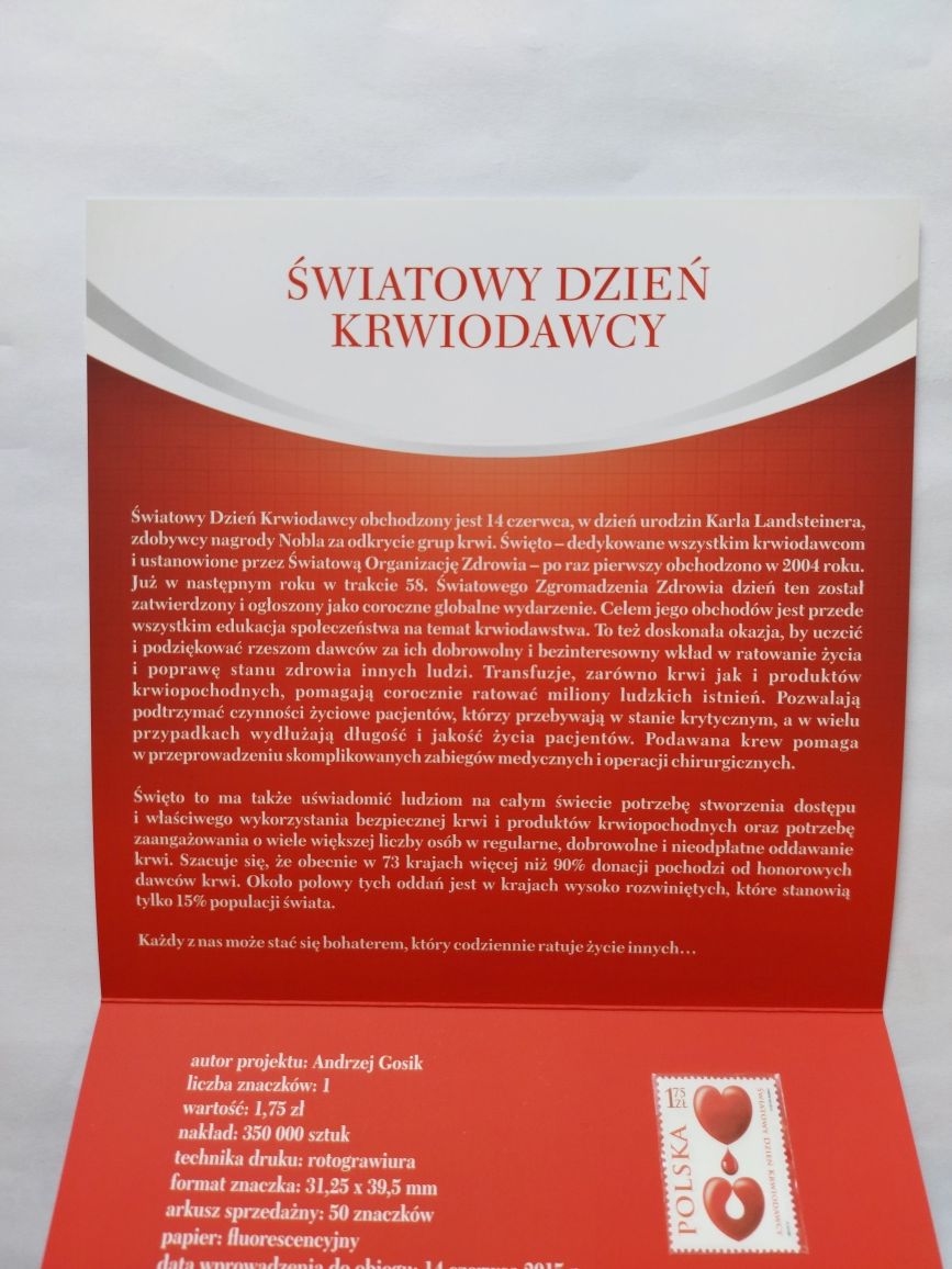 Okolicznościowy znaczek pocztowy w katalogu - 2 sztuki