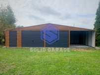 Garaż blaszany drewnopodobny 11x5m schowek na budowe |12x6 13x7 14x8|