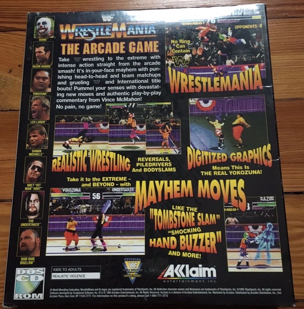 Игра WWF Wrestlemania mortal kombat street fighter tekken