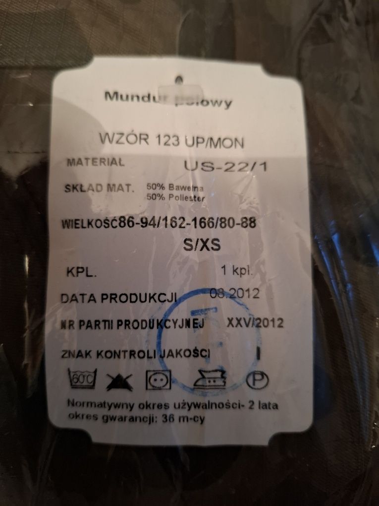 Mundur Wojskowy Polowy rozmiar S/XS nowy