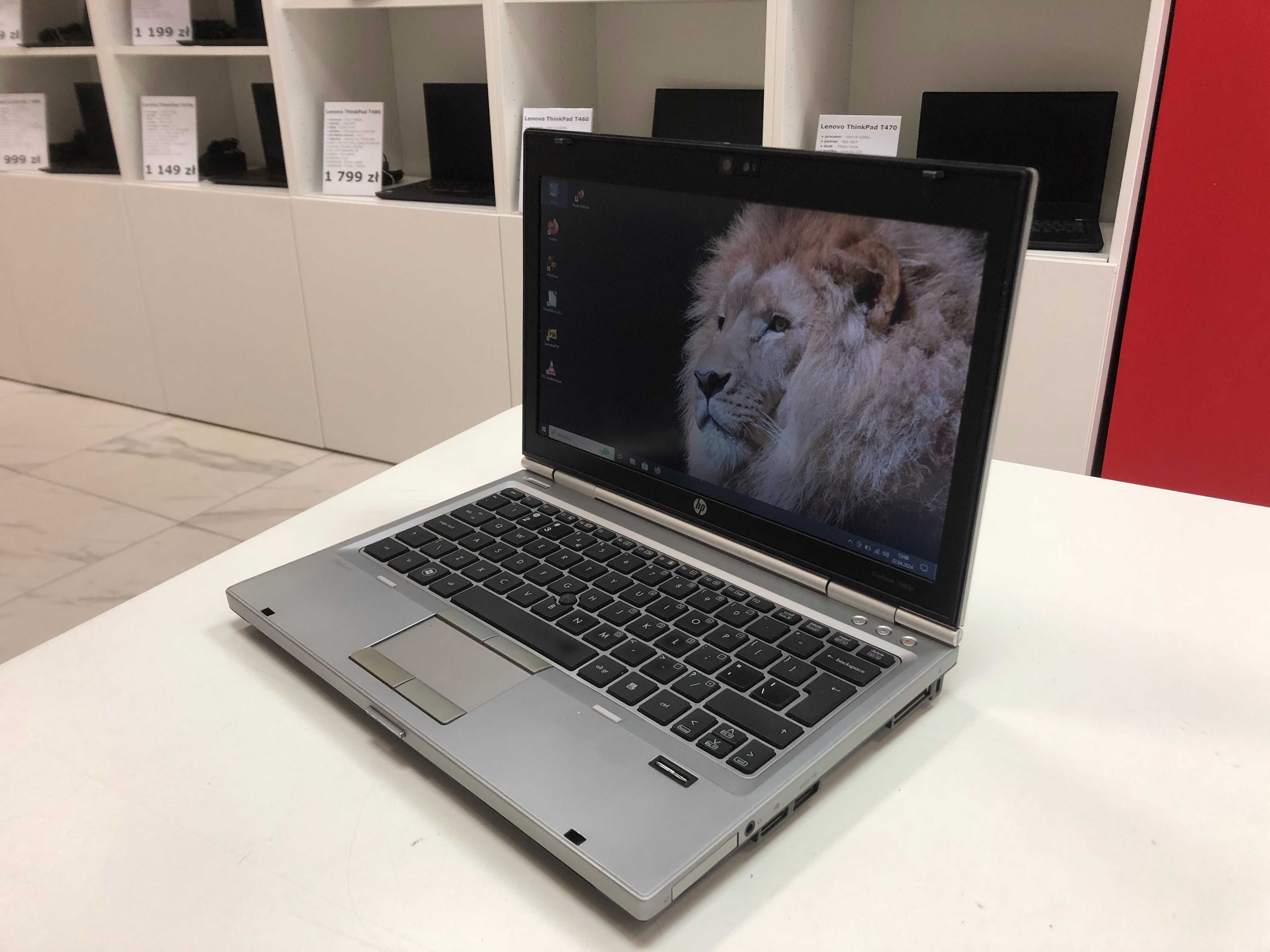 Solidny HP EliteBook 2560p i7 8GB SSD DVD KAM WIN10 Raty 0% GW12 FV23%