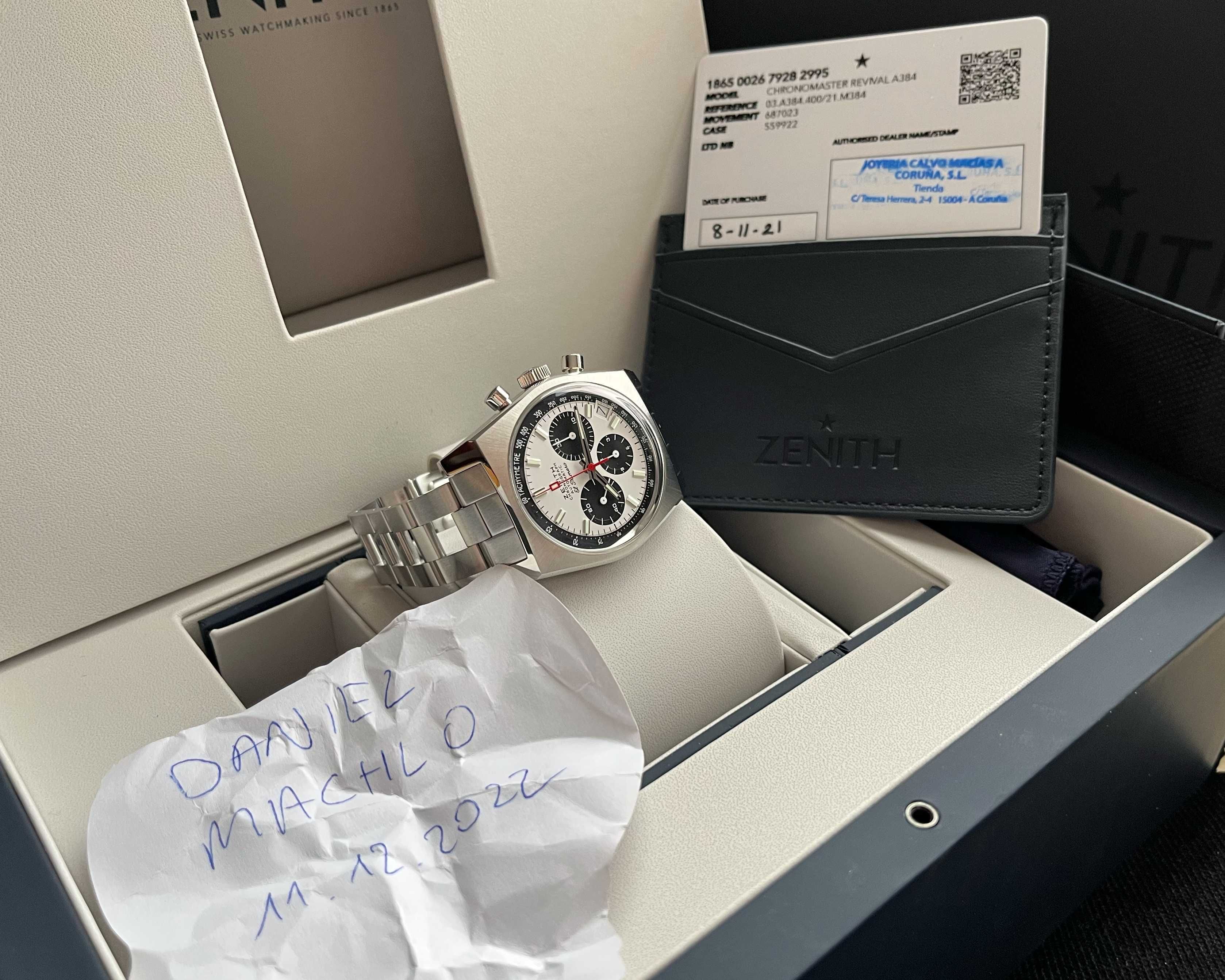 Zegarek Zenith A384 03.A384.400/21.M384 chronograf