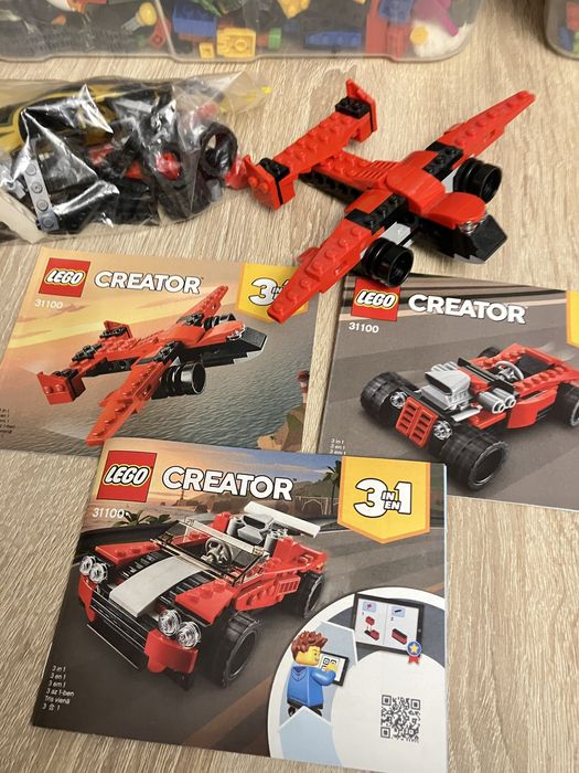 Oryginalne klocki LEGO 31100 Creator 3 in 1 samolot samochód
