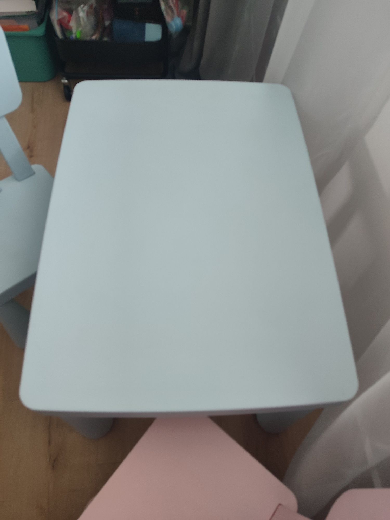 Stolik krzesełka uchwyt MALA zestaw Mammut Ikea róż niebieski