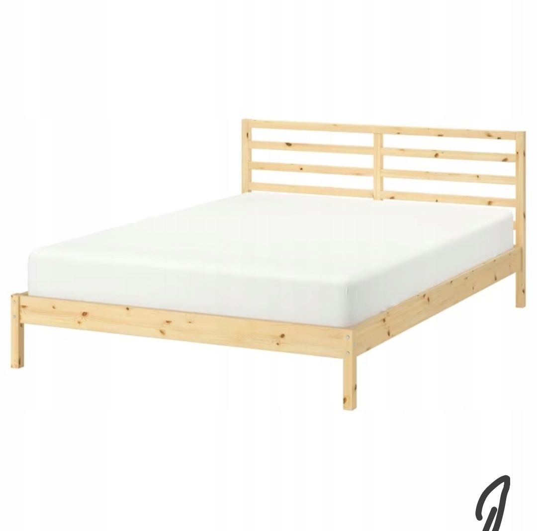 Ikea łóżko 160x200 komplet Tarva rama materac piankowy memory stelaż