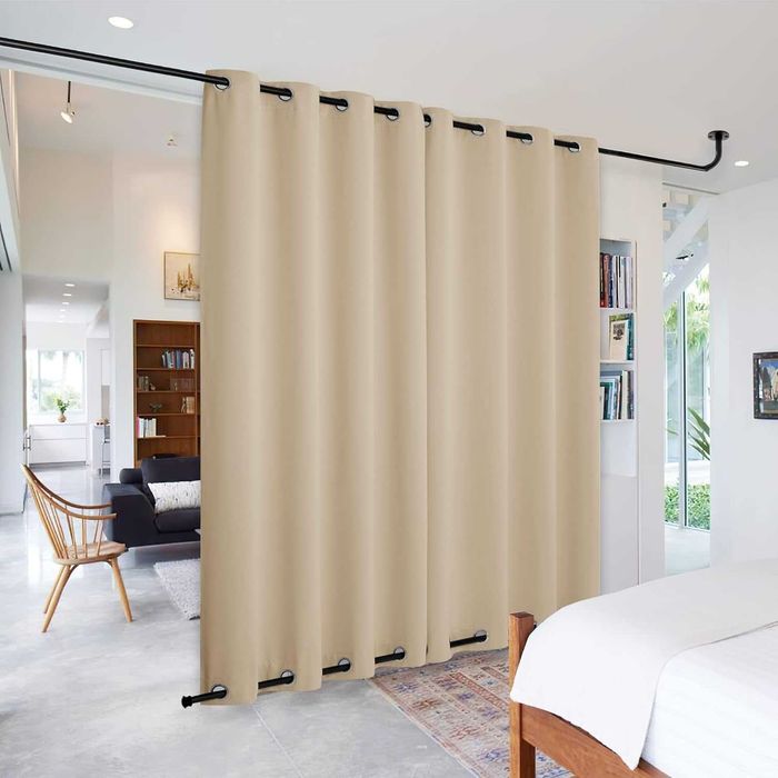 Zasłony zaciemniające Tarasowe kółka 243x132 - BEŻOWE-Pony Dance-2 SZT