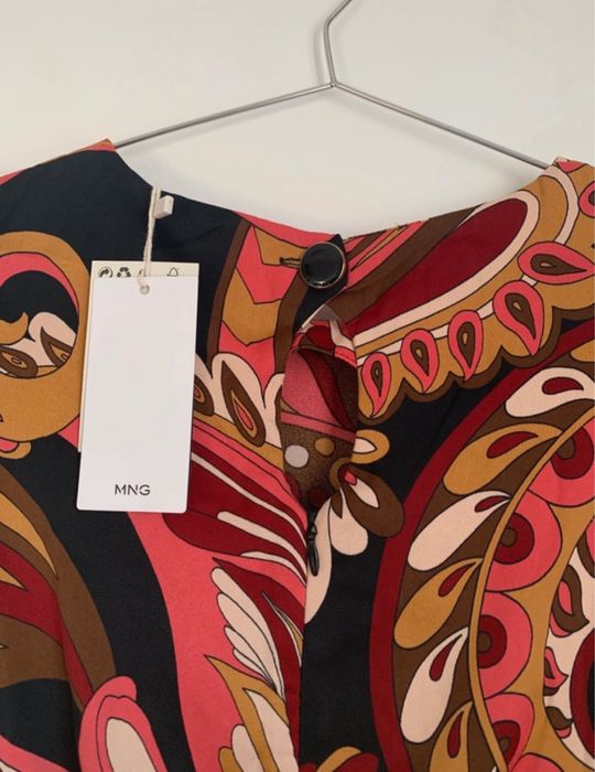 Nowa sukienka Mango lata 70-te retro 32 xxs hippi