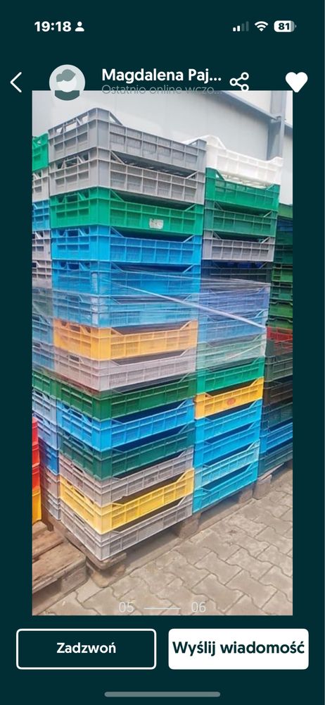 Skrzynki plastikowe na grzyby