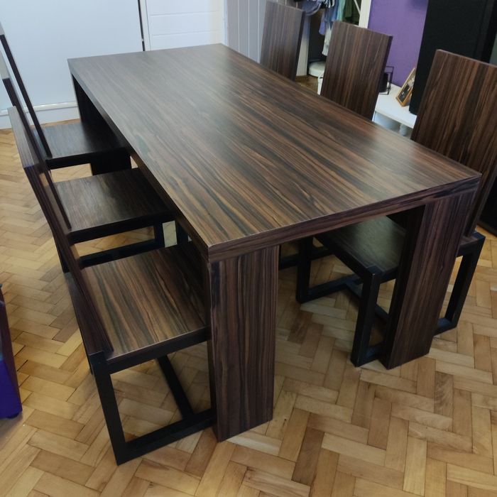 Stół 200x90 kolor Wenge +6 krzeseł