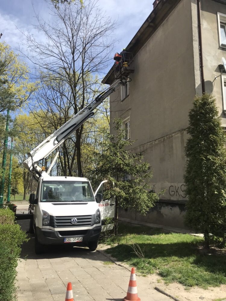 Zwyżka,  Montaż Rynien, Malowanie elewacji, Wycinka drzew