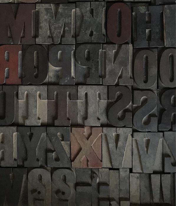 Tipos Letras fonte em Madeira para impressão tipográfica