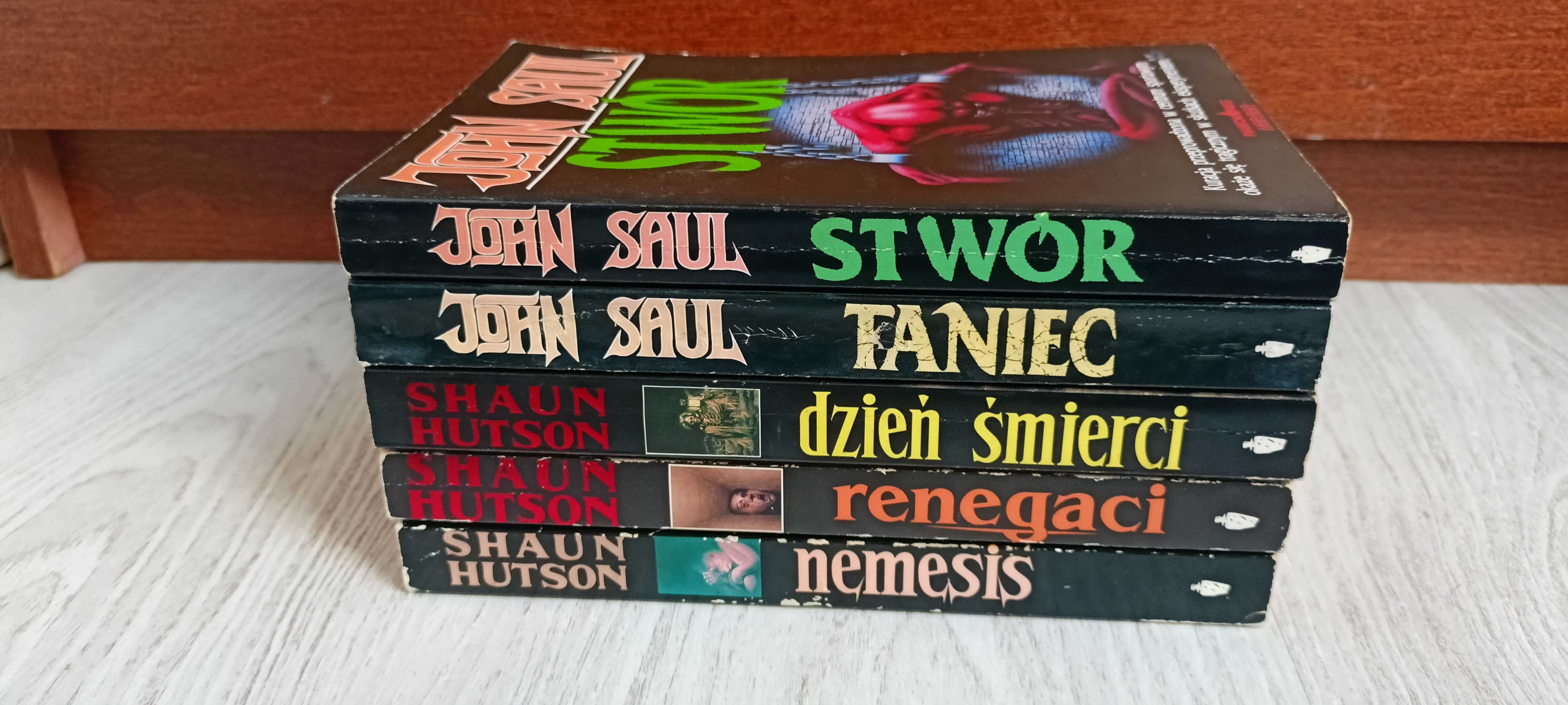 John Saul Taniec Stwór Shaun Hutson Nemesis + Renegaci + Dzień śmierci