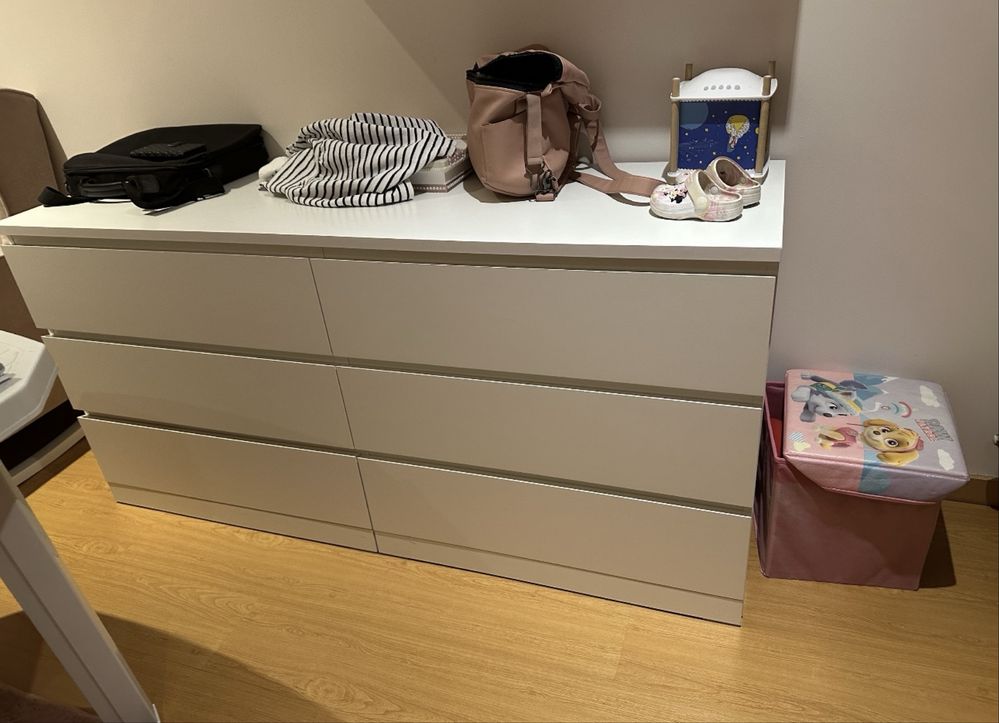 Cómoda grande e larga 6 gavetas