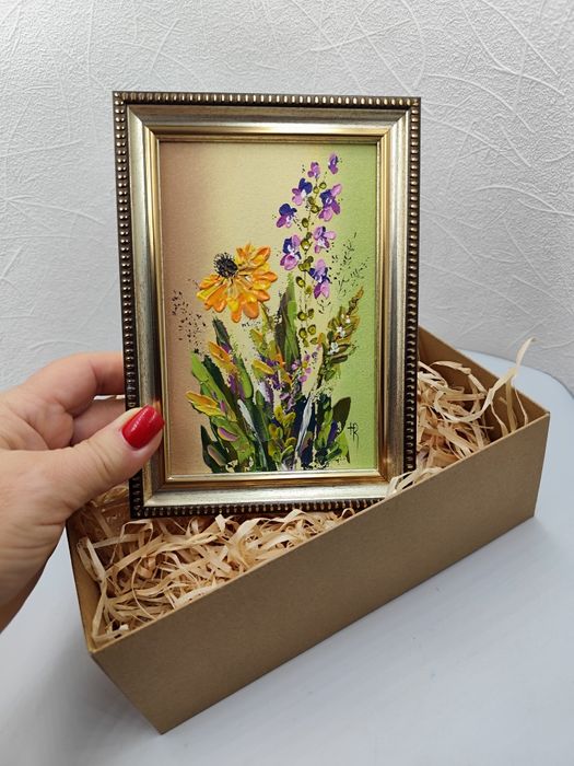 Картина олією квіткова.