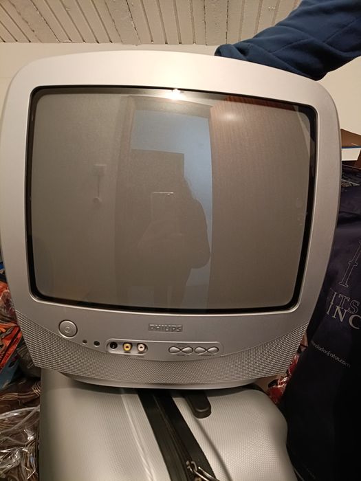 Televisão a funcionar