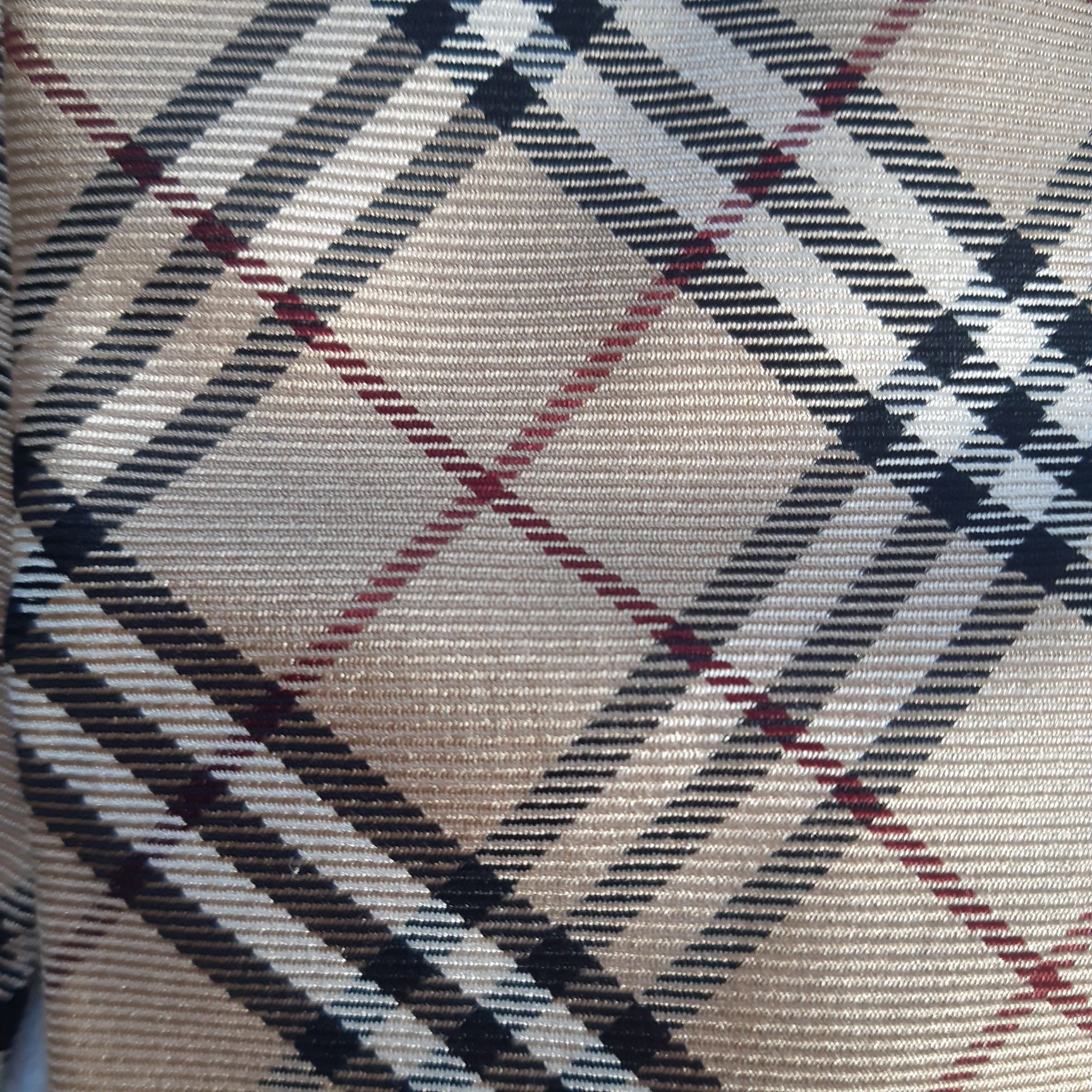 oryginalny krawat BURBERRY London 100% jedwab kratka Nova Check