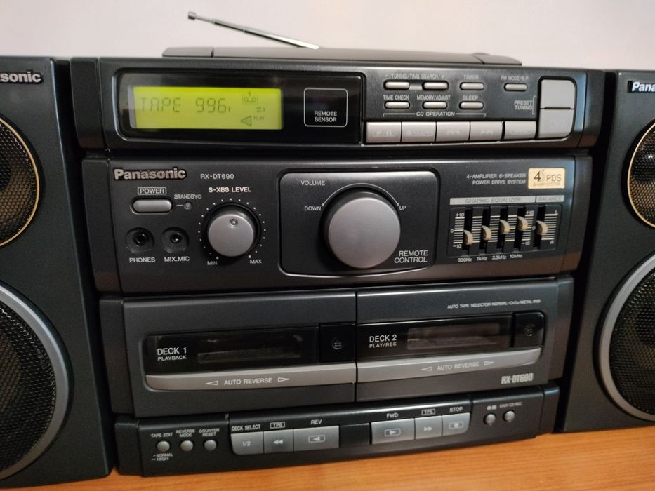 Super Panasonic Rx-dt690, radiomagnetofon, boombox, p.sprawny.