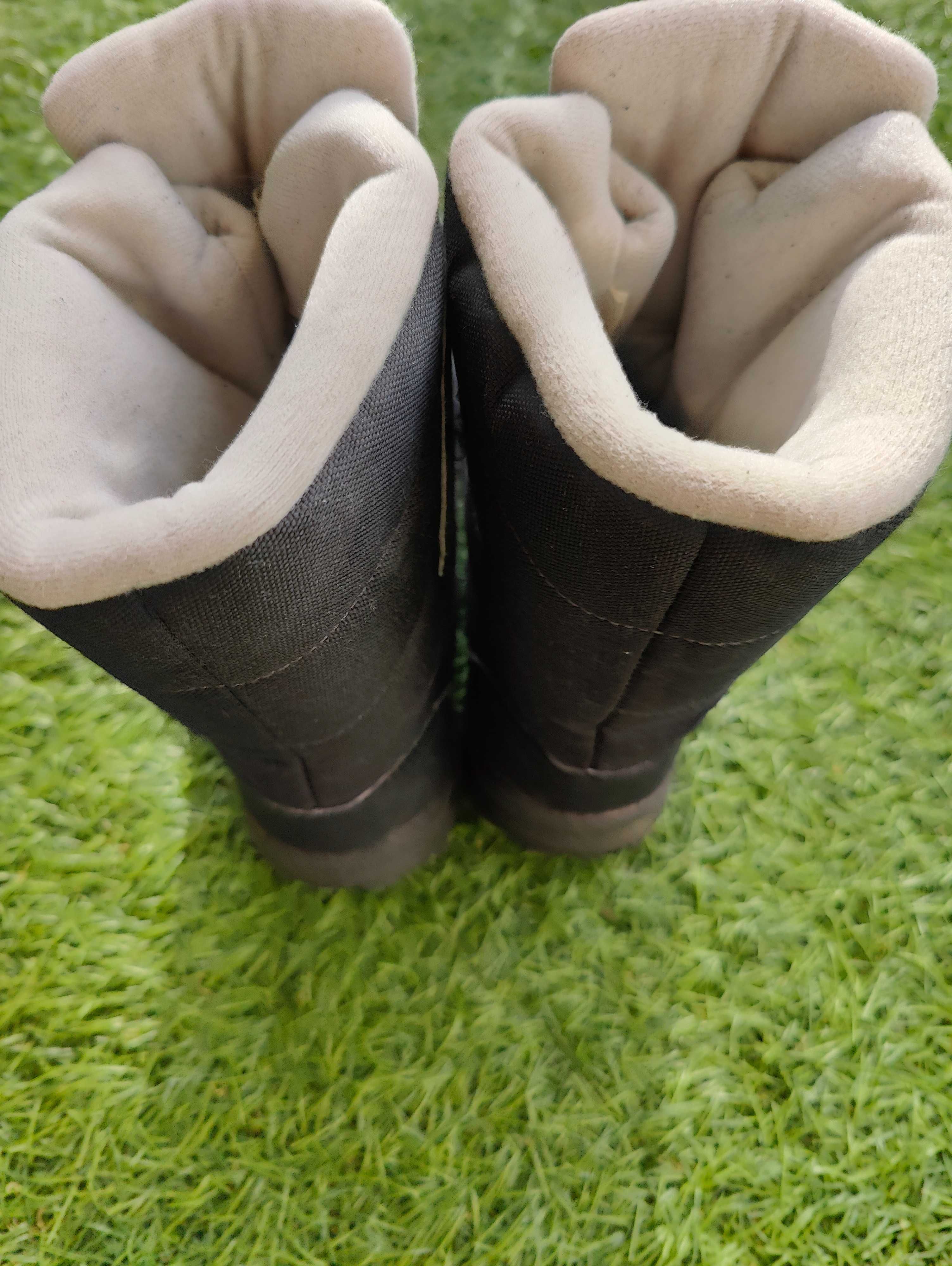 Kozaki buty zimowe śniegowce Decathlon Quechua czarne 37/38 wkładka 24