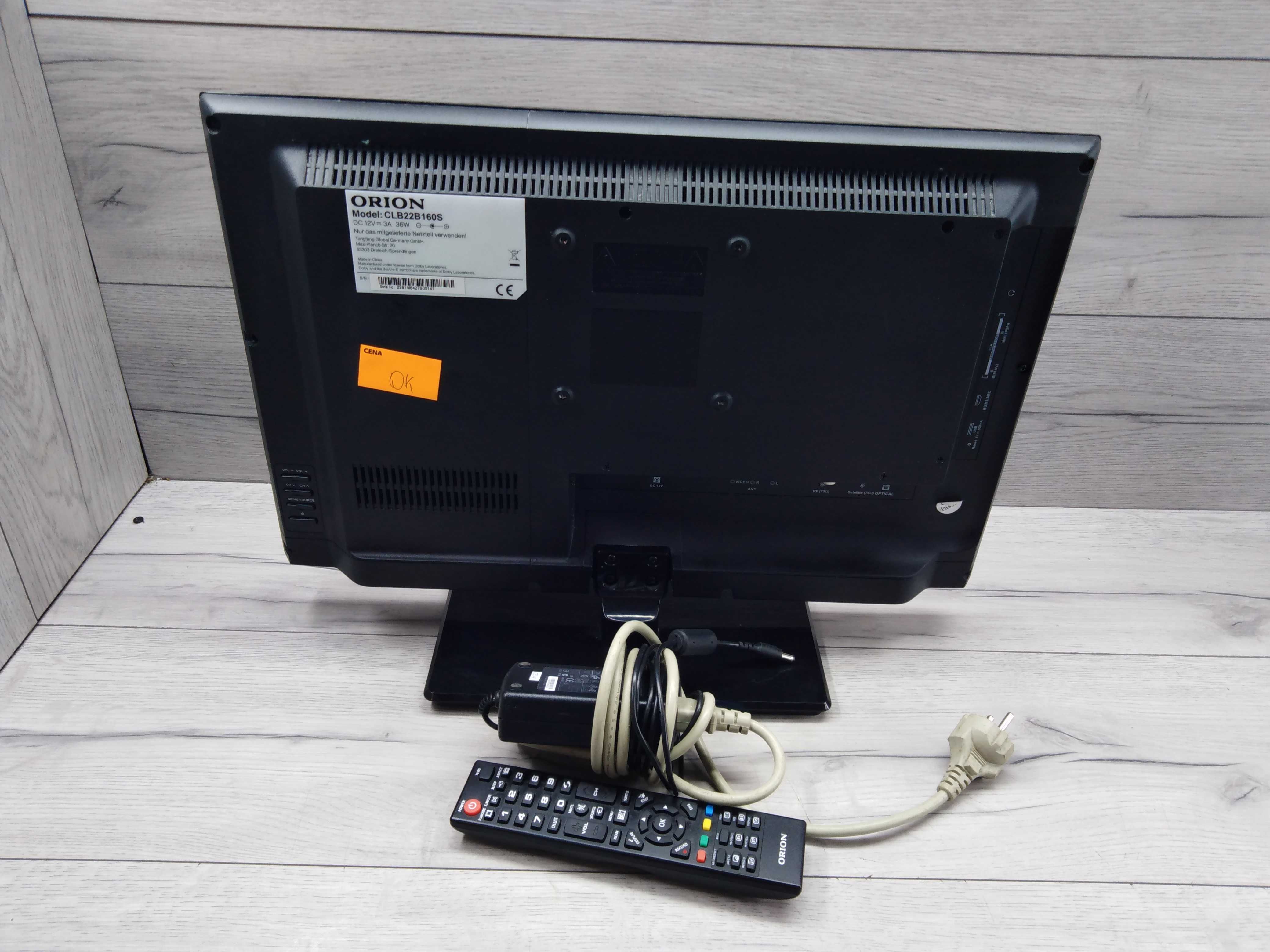TV-Monitor ORION LCD 22 DVB-T HDMI Pl Menu Pilot DC 12V