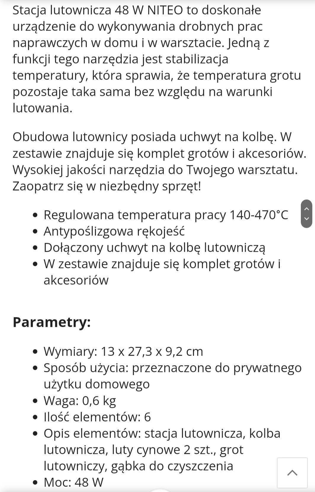 Lutownica Niteo Nowa