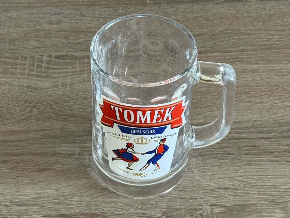 Kufel do piwa 400ml, kolekcjonerska szklanka z imieniem Tomek