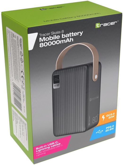 Powerbank Tracer 80000mAh Czarny