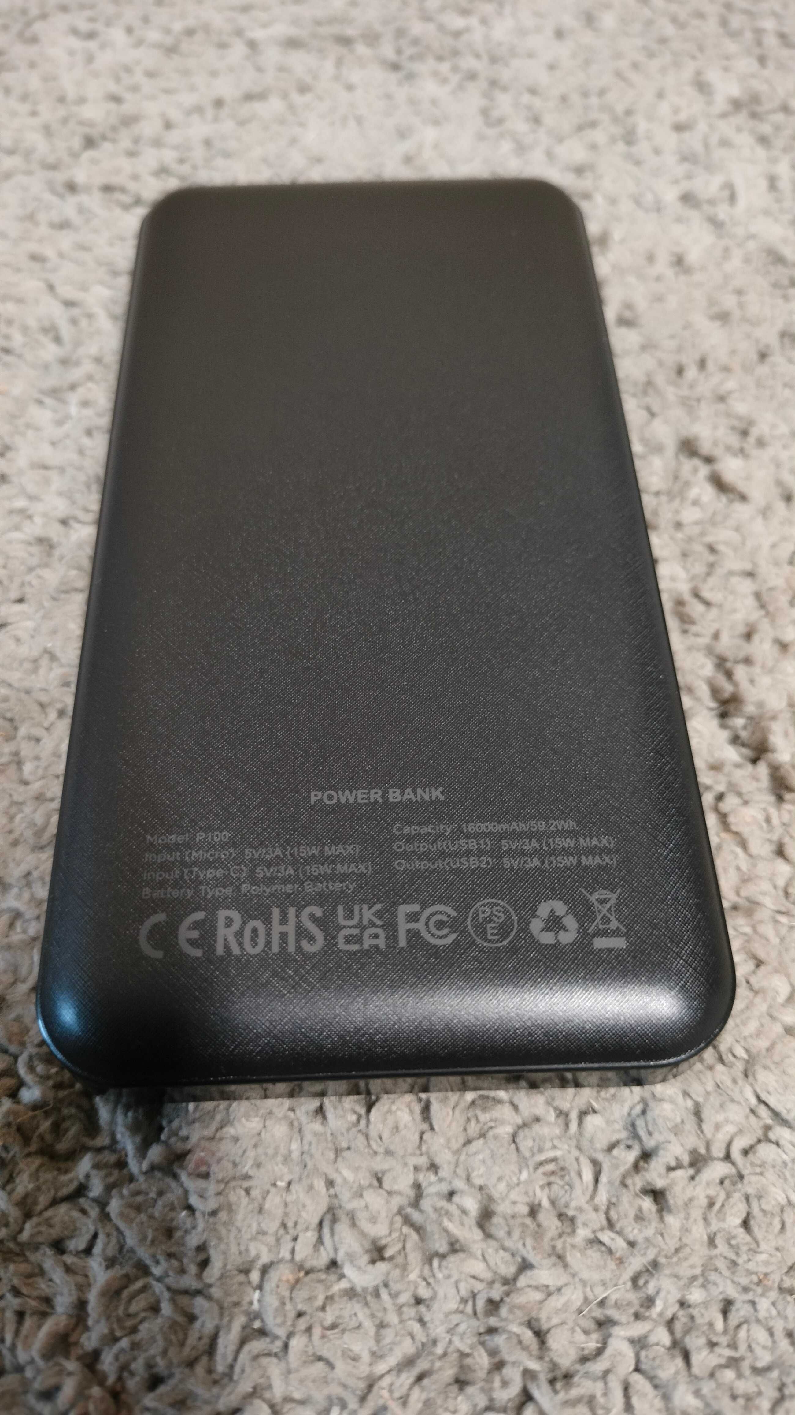 Power bank Enerwow 16000 mAh 2 sztuki czarny i różowy