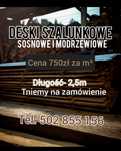 Deski szalunkowe