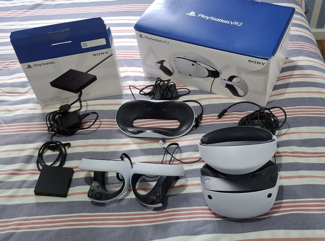 Óculos PSVr2 com Adaptador Pc e PLataforma de Carregamento de Comandos