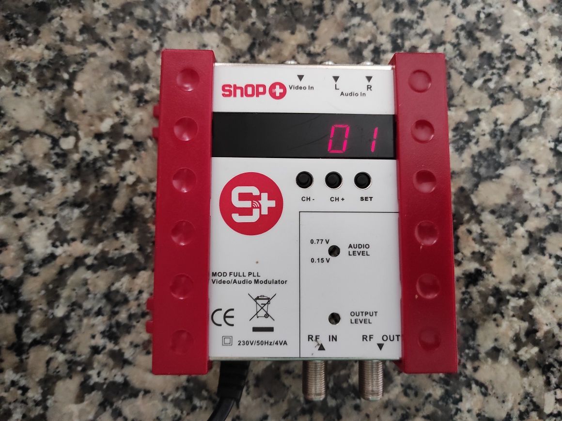 Modulador de vídeo para coaxial.