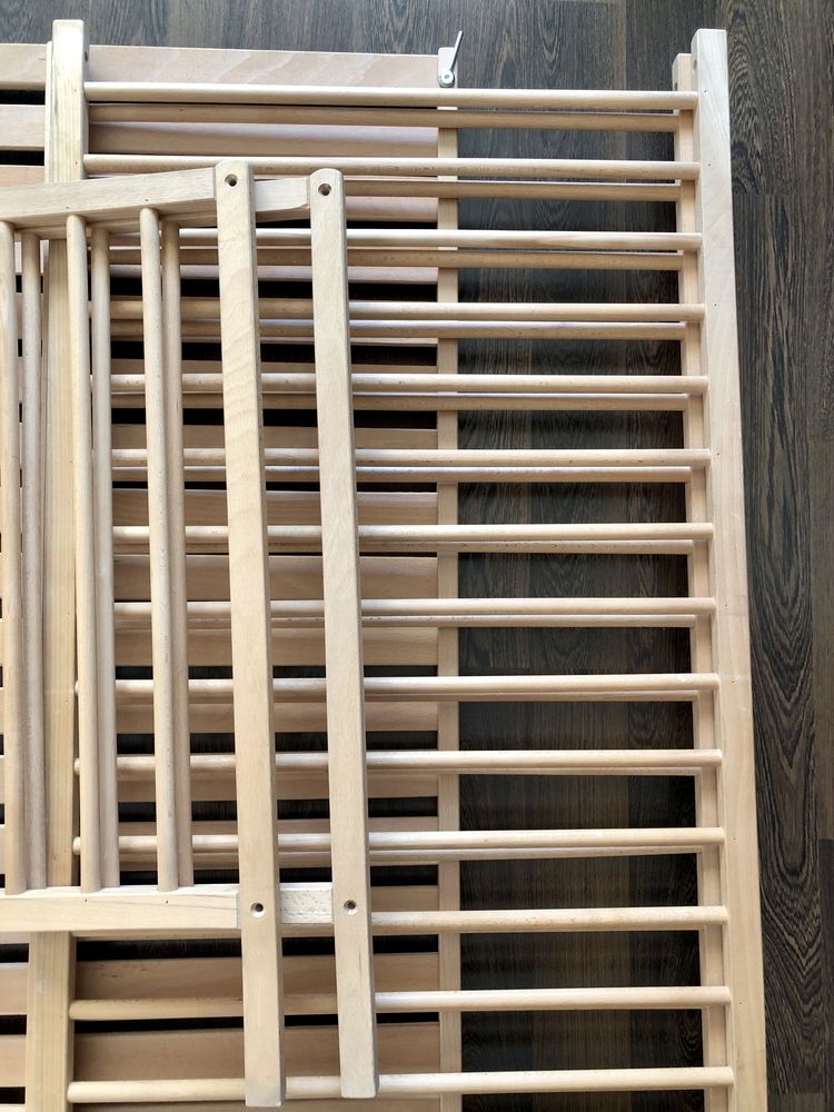 Łóżeczko drewniane dziecięce - Ikea Sniglar - 120cm x 60cm