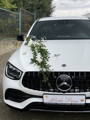 Samochód do ślubu biały Mercedes GLC Coupe 2022 AMG SUV