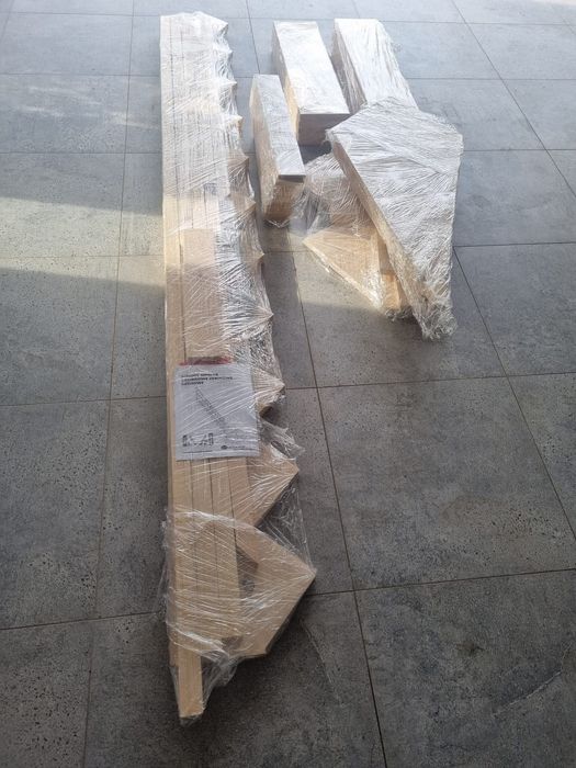 Schody MPMAX  zabiegowe zębinowe sosnowe lewe