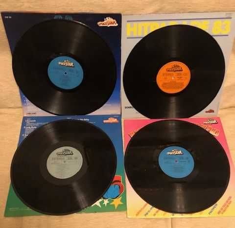 4 discos vinil LP de grandes êxitos, publicação Polystar anos 78 a 83