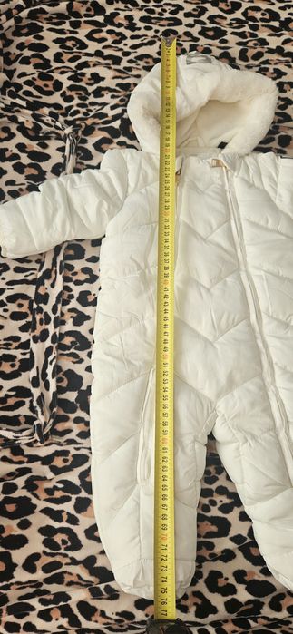 Dkny Kombinezon zimowy biały 3 - 6 msc newborn niemowlak 68 chrzest pr