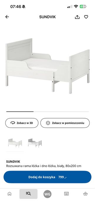 Lozko ikea dla dziecka