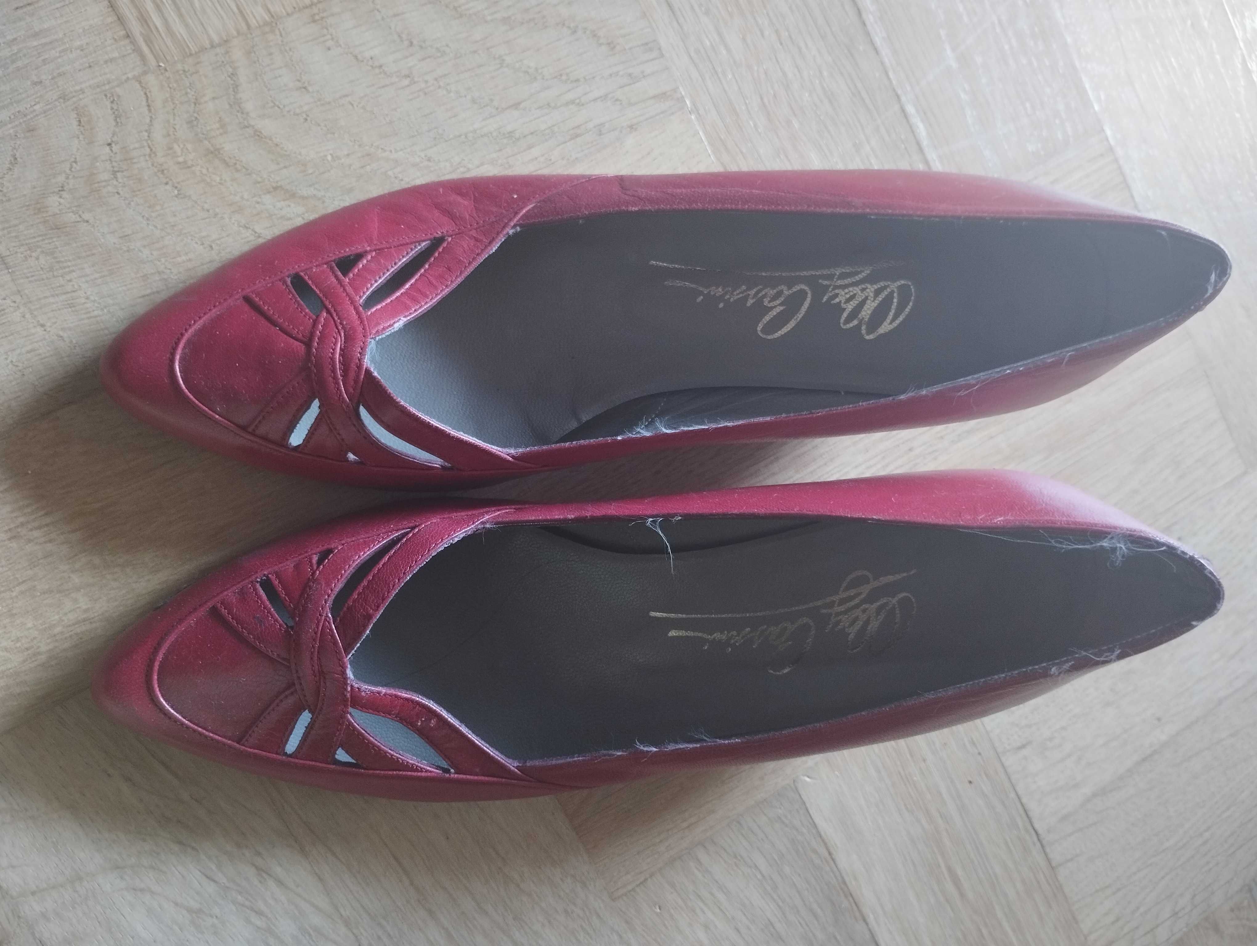 Vintage buty damskie skórzane